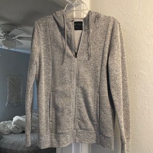 Figs essential zip up hoodie grey size small